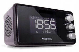 Radiobudzik radio sieciowe FM, 2 czasy budzenia AudioAffairs RW010 BK 