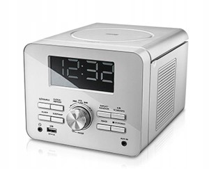 Radiobudzik radio sieciowe FM/AUX/CD  2 czasy budzenia TERRIS CDR264