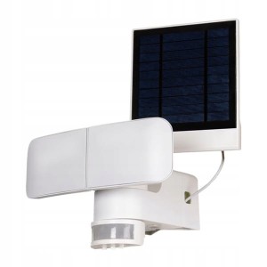 Solarna lampa zewnętrzna LED z czujnikiem ruchu Lightzone 872-S-W biały (Outlet)