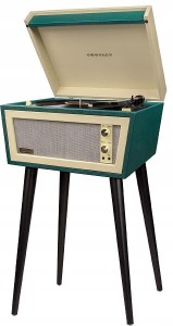 Gramofon retro z głośnikami Crosley Sterling CR6231D-GR BT RCA AUX 5W 