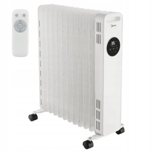 Grzejnik olejowy z pilotem, 2300W biały, 16-20m2 Midea NY2311-20MR 