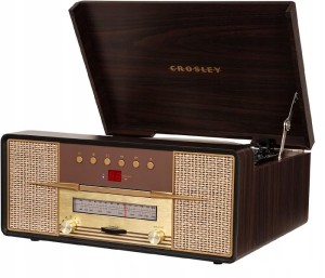 Gramofon, 3-biegowy CD Bluetooth z radiem FM Crosley RHAPSODY (Outlet)