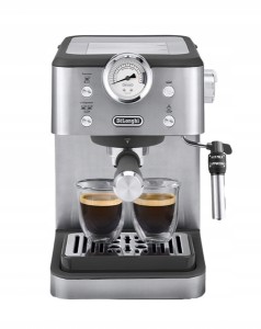 Ekspres do kawy kolbowy ze spieniaczem mleka DeLonghi EM450.M 
