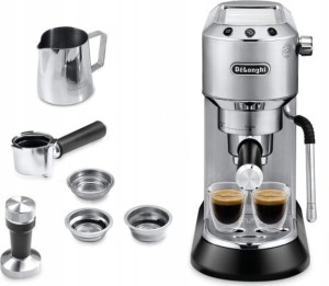 Ciśnieniowy Ekspres kolbowy do kawy spieniacz SLIM DeLonghi EC885.M  (1)