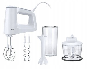 Mikser Ręczny Zestaw Blender Szatkownica 500W Braun HM3135  (Outlet)