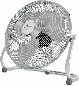 Wentylator wiatrak podłogowy, cichy, chromowany CoolBreeze 5000BV (Outlet)