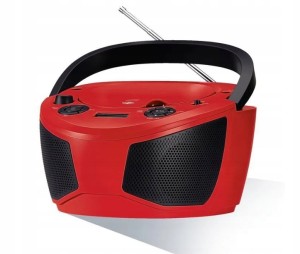 Boombox Radio CD MP3 AUX różowy GRUNDIG RCD1050 czerwony (Outlet)