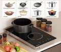 Płyta indukcyjna ceramiczna do zabudowy 2-płytowa Gudsunal C3006B-EU-2
