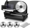 Krajalnica Domowa 250W Regulowana Grubość 3 Ostrza Stal FOHERE SL-5191M23D