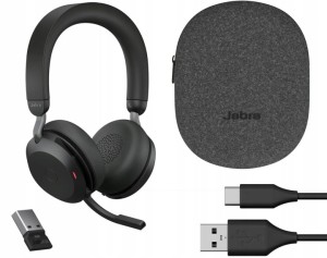 Słuchawki bezprzewodowe nauszne biurowe z mikrofonem Jabra Evolve2 75