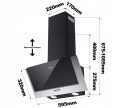Okap ścienny skośny pochłaniacz 60cm Ciarra CBCB6736C