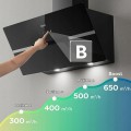 Okap kuchenny skośny pochłaniacz 90 cm CIARRA CBCB9736F
