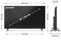 Telewizor bezramkowy 40" TiVo LED Full HD Smart Sharp 40HE2245E