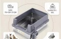 Metalowa toaleta kuweta dla kotów 70x50x31 stal nierdzewna 50l