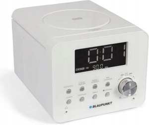 Radiobudzik radio sieciowe FM/AUX/CD, 2 czasy budzenia Blaupunkt CDR10WH