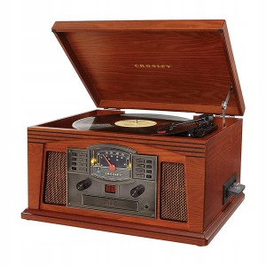 Gramofon z głośnikami Radio/CD/Aux/Bluetooth Crosley CR42D-PA Lancaster